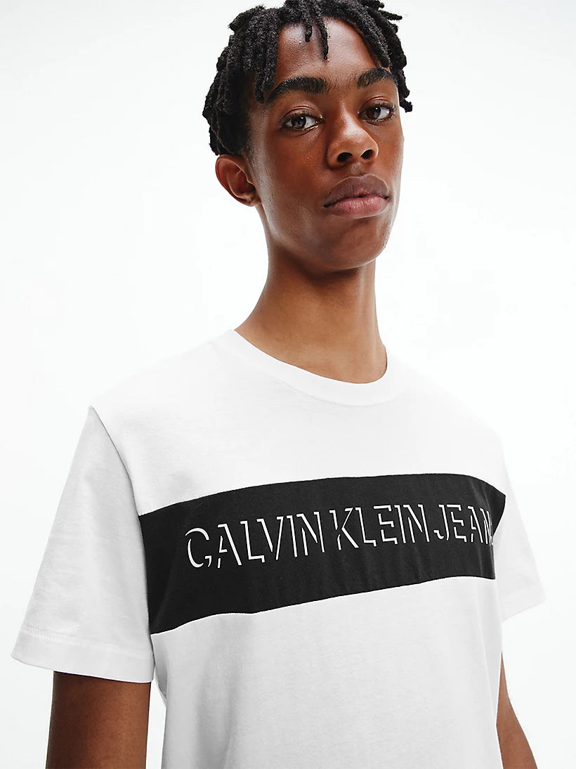 CK Shadow Tee Colourblock White