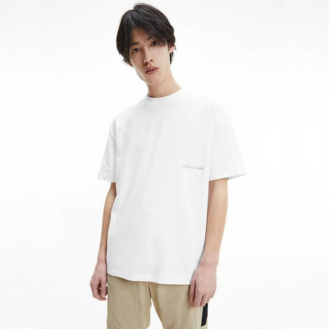 CK Slim Logo Tee White