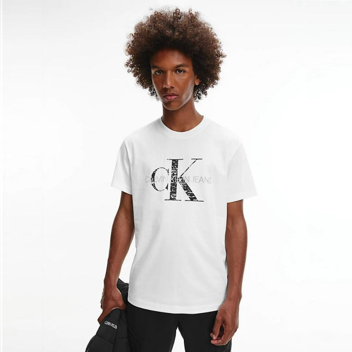 CK Bonded Monogram Tee White