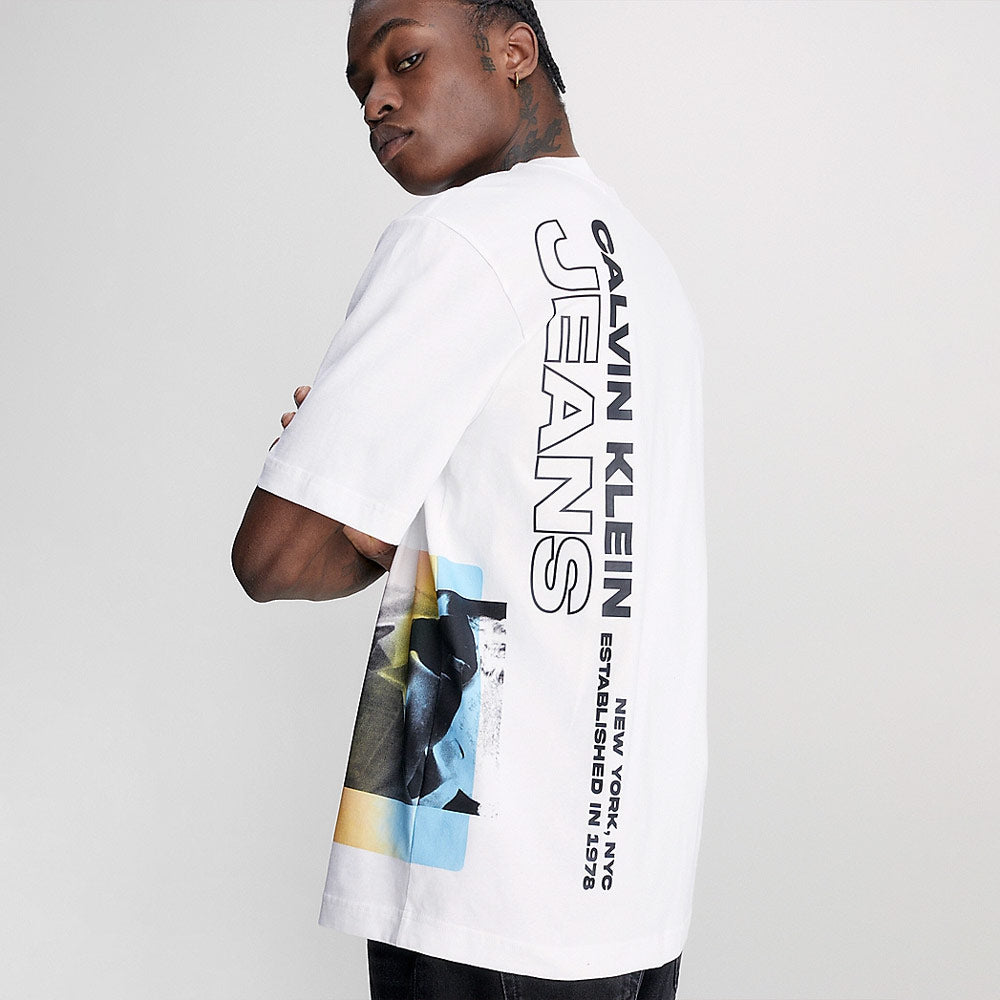 Multi Layered Photoprint T-Shirt - White