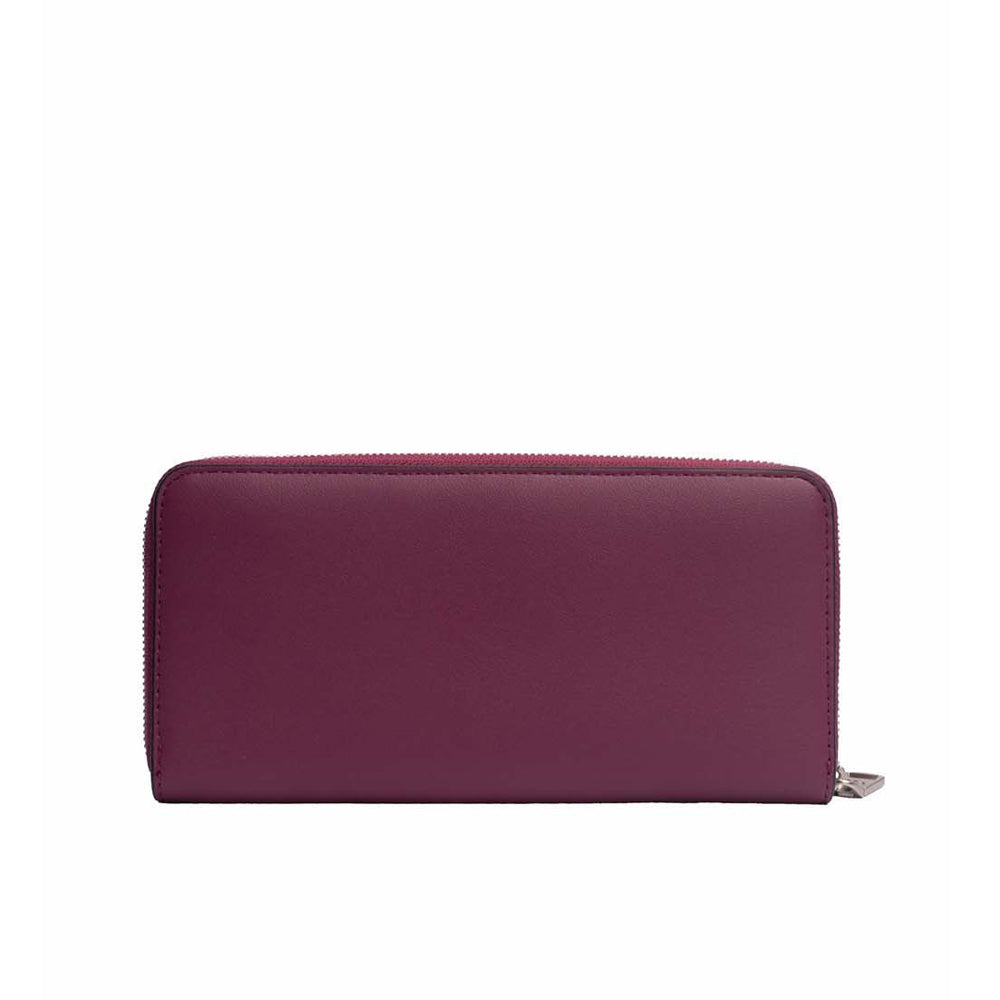 Sculpted Zip Around Wallet - Purple