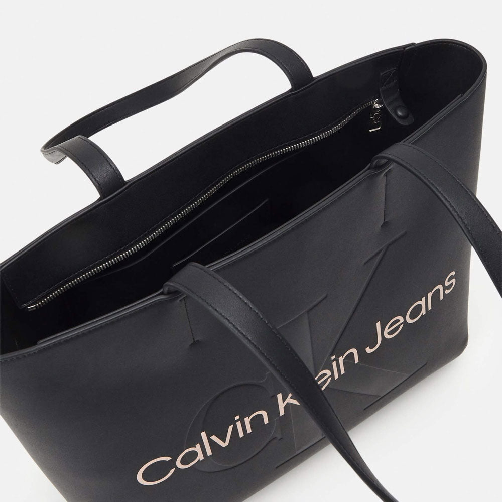 Sculpted Shopper Tote Bag - Black Multi