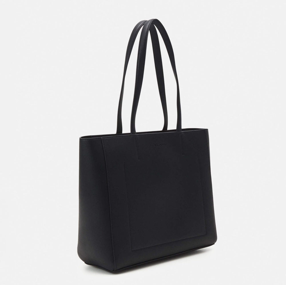 Sculpted Shopper Tote Bag - Black Multi