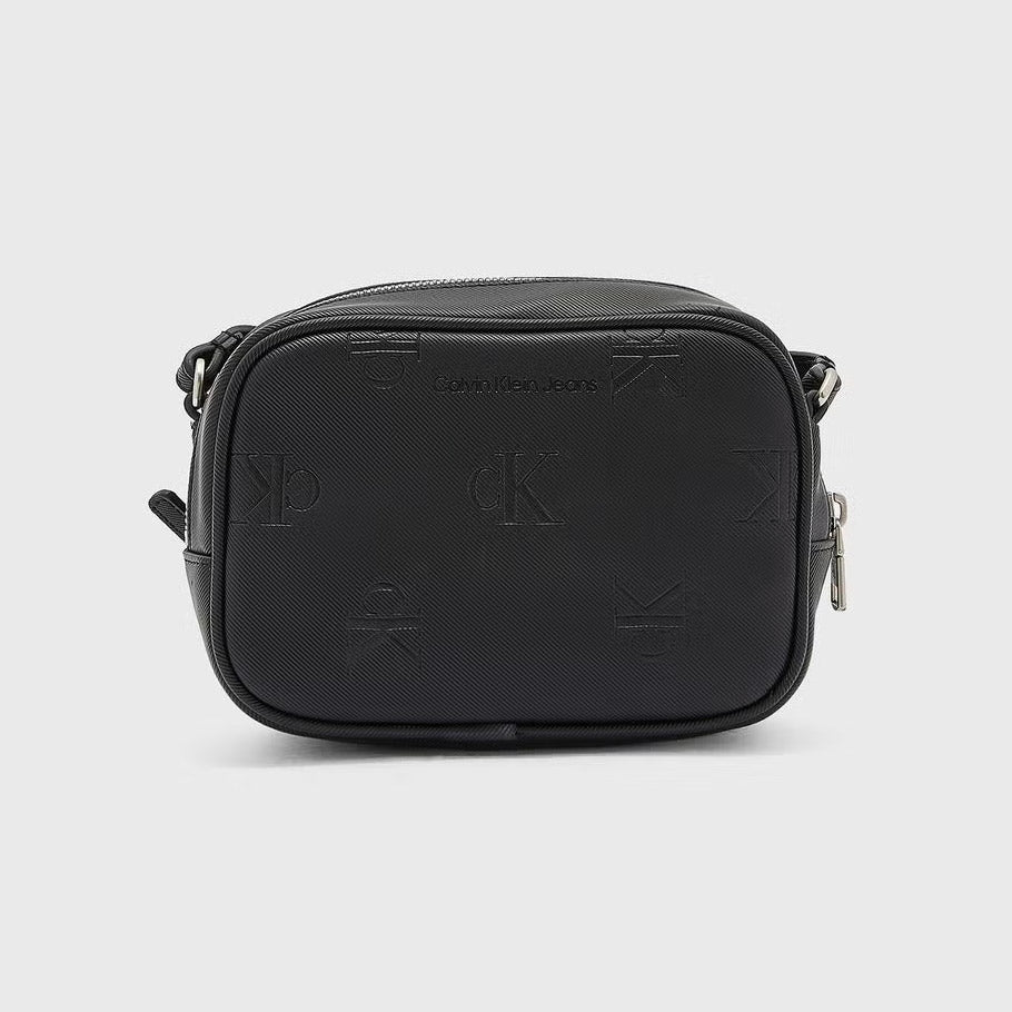 All Over Print Sleek Camera Bag - Black