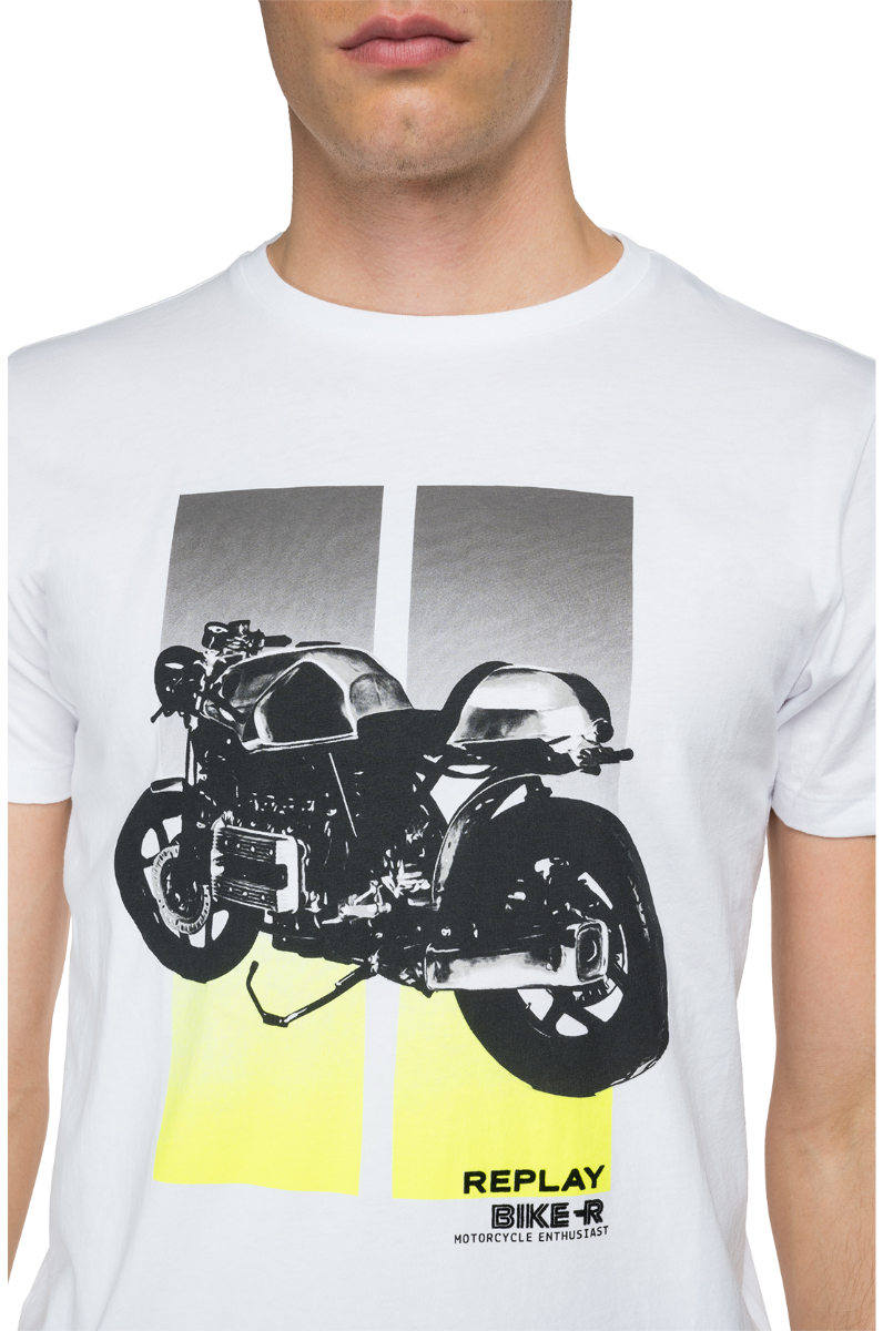 Bike Crew Tee White