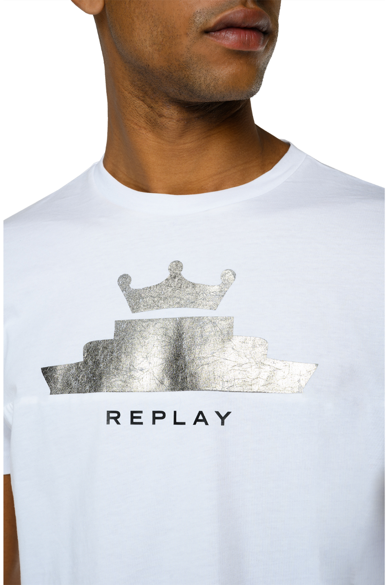 Metallic Crown Tee White