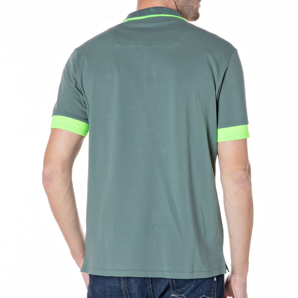 Golfer Colour Blocked Olive