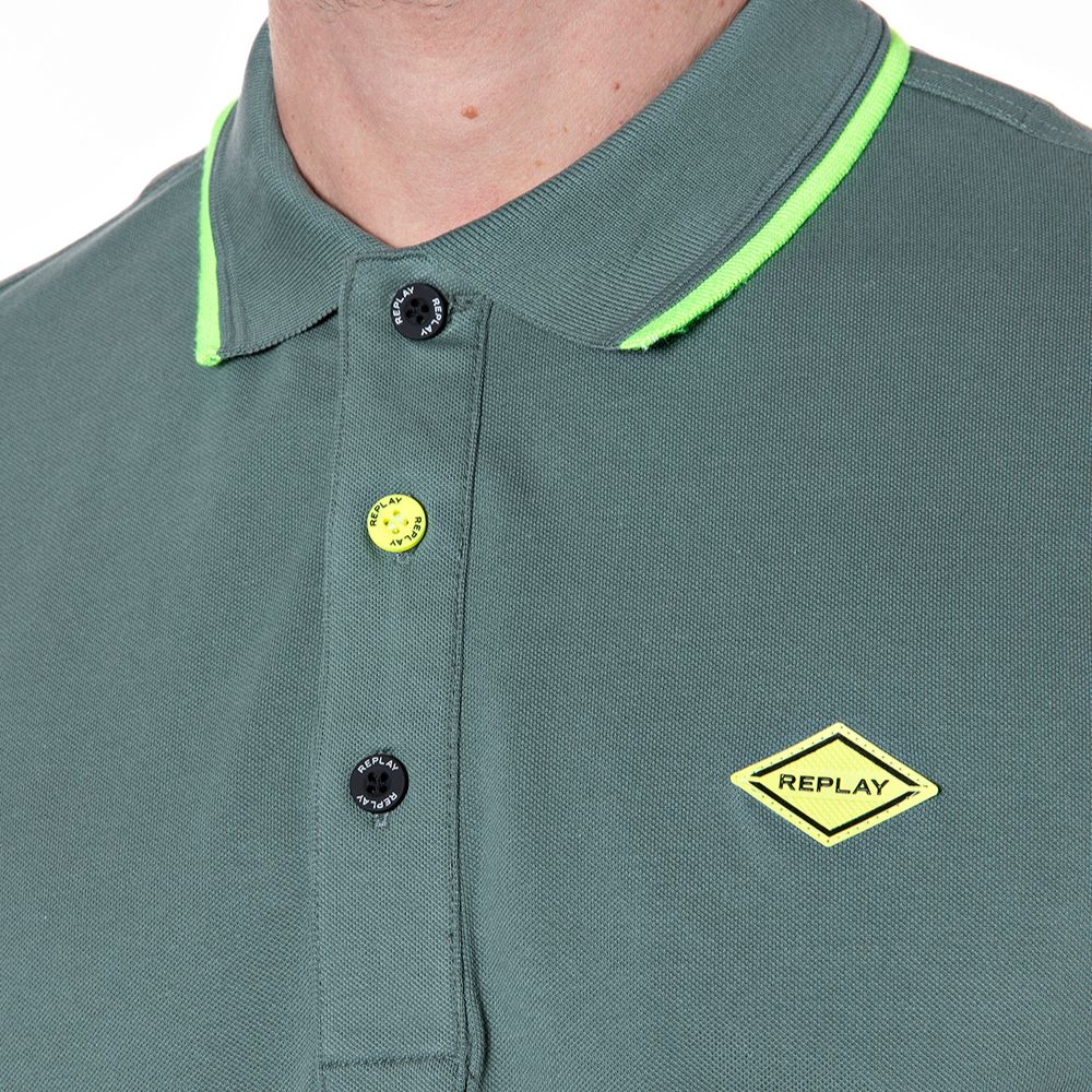 Golfer Colour Blocked Olive