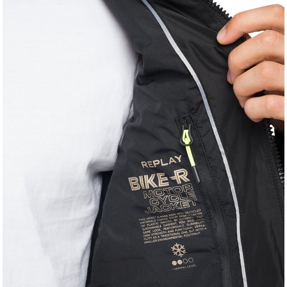 Biker Quilted Jacket Black