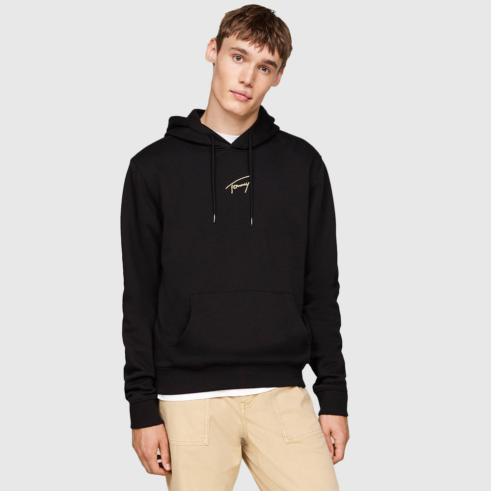 Regular Gold Signature hoodie - Black*