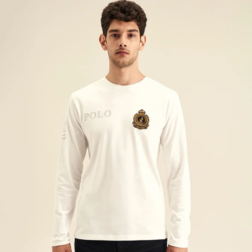 Equestrian Tee Long Sleeve White