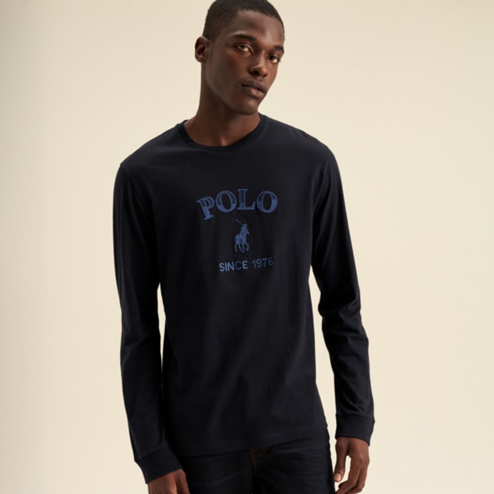 Logo Long Sleeve T-Shirt - Navy