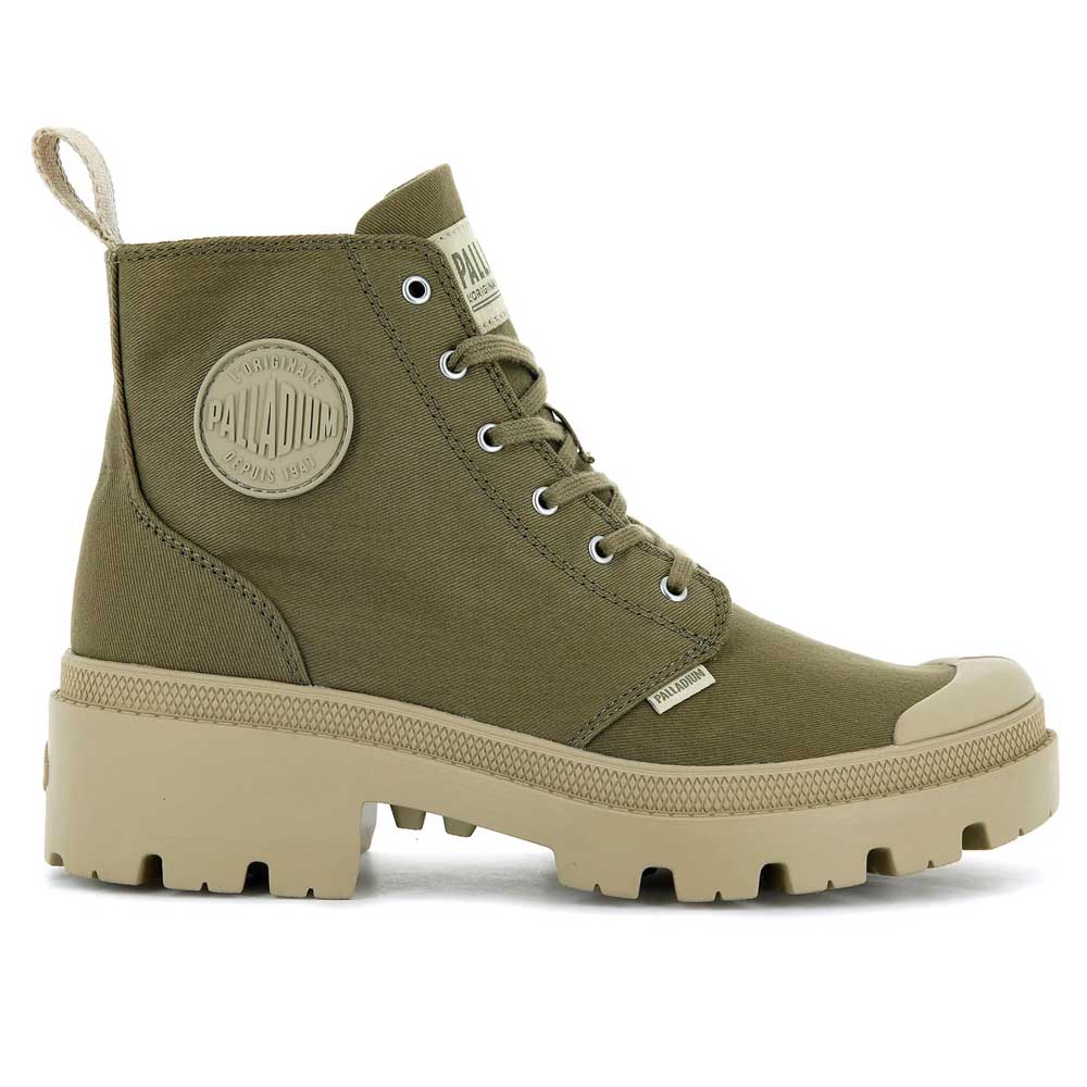 Pallabase Twill Ankle Boots - Green