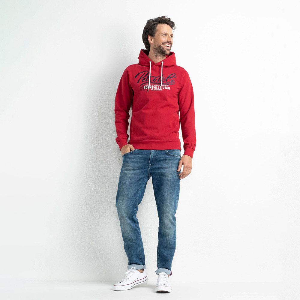 Mens Classic Knit Hoodie - Red