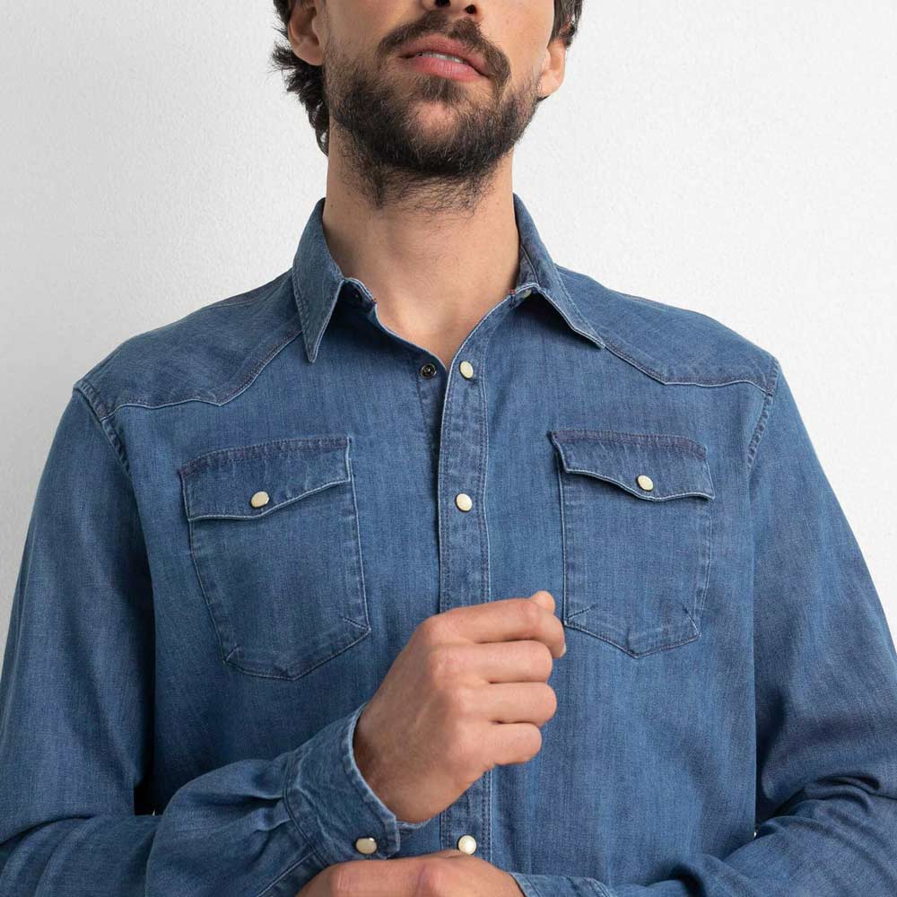 Mens Denim Shirt - Denim Light