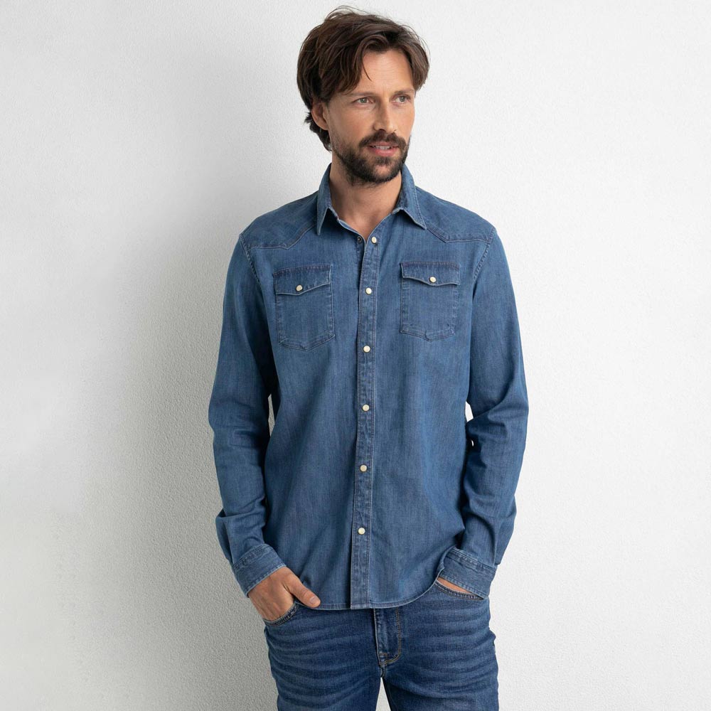 Mens Denim Shirt - Denim Light