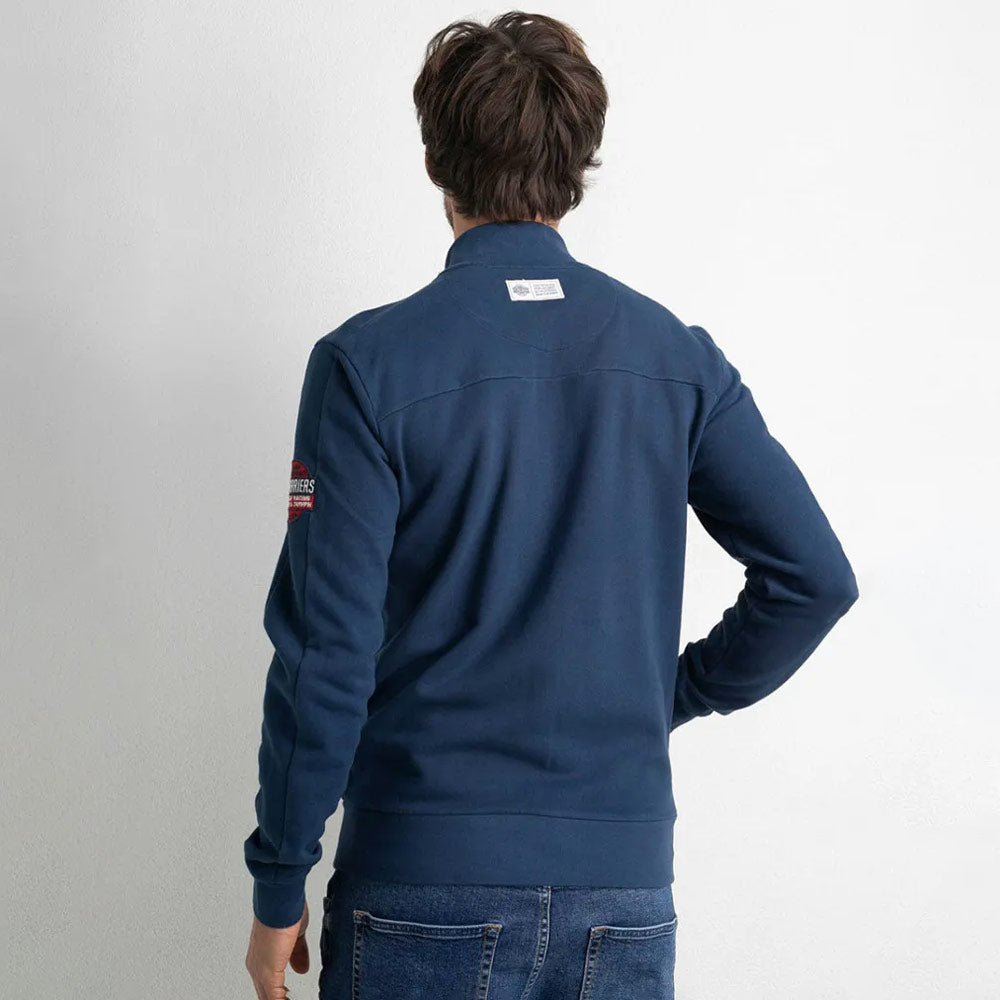 Mens Half Zip Hoodie - Blue