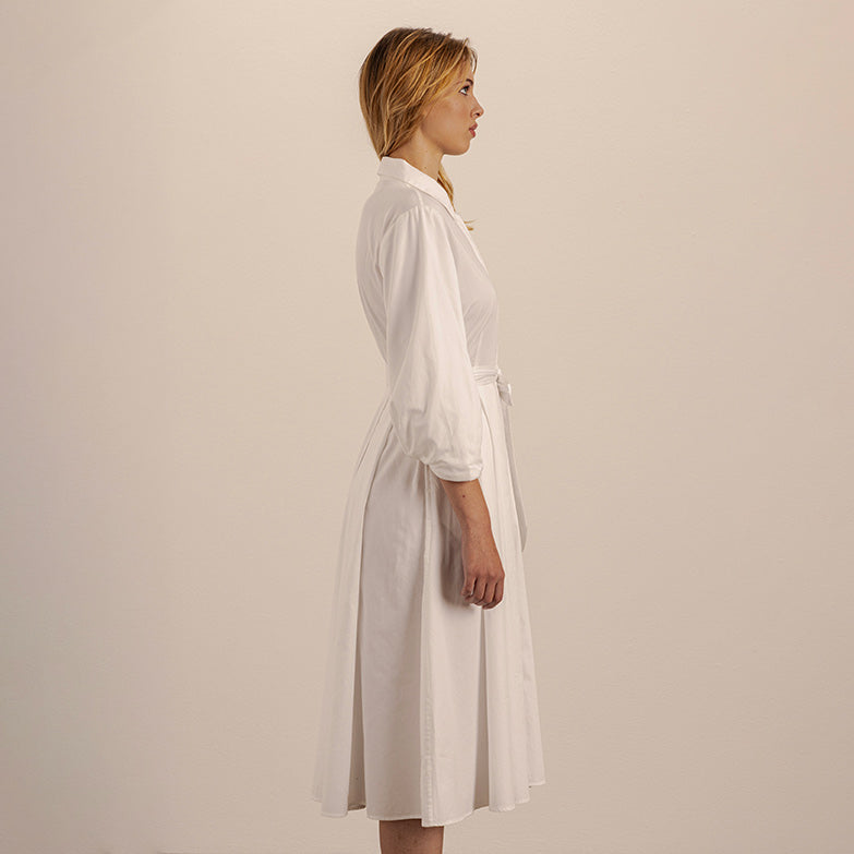 Layla Shirt Dress - White