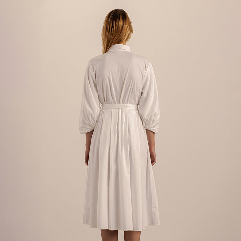 Layla Shirt Dress - White