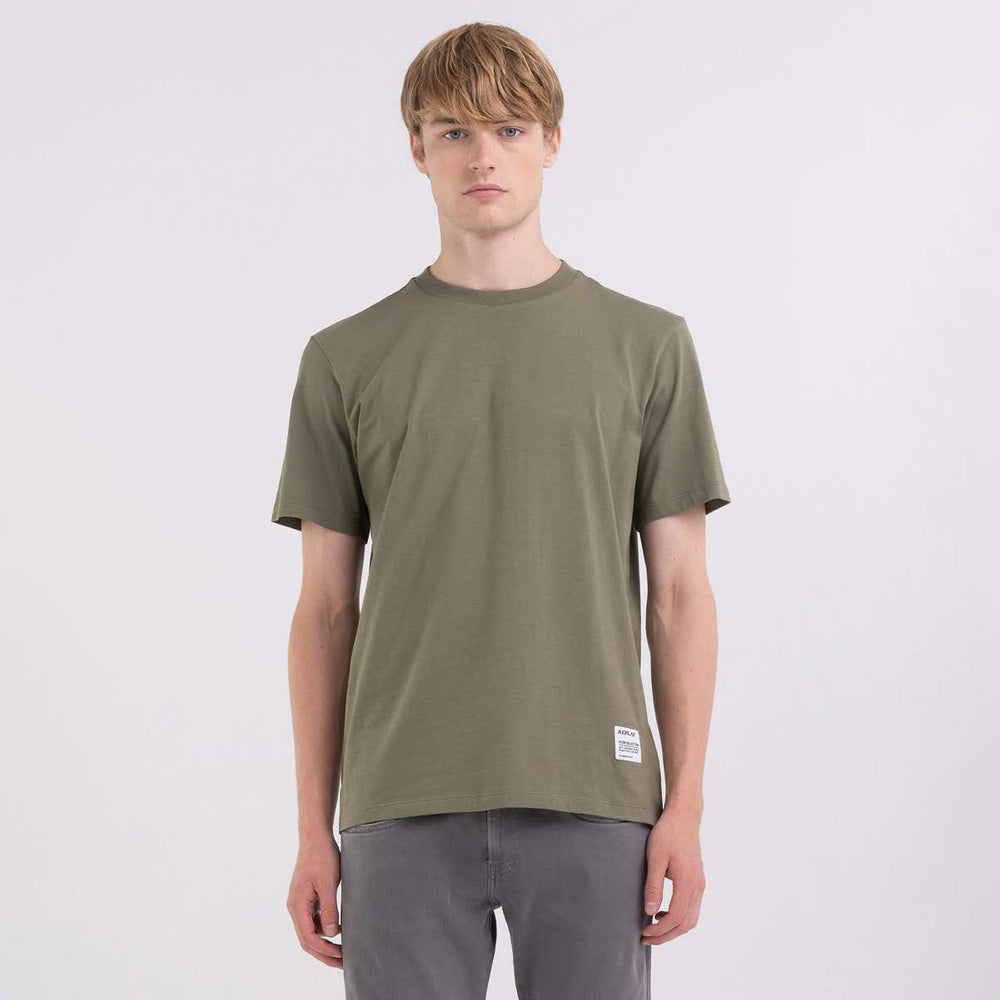 Replay Piece Dyed Heavy Cotton Jersey T-Shirt - Green