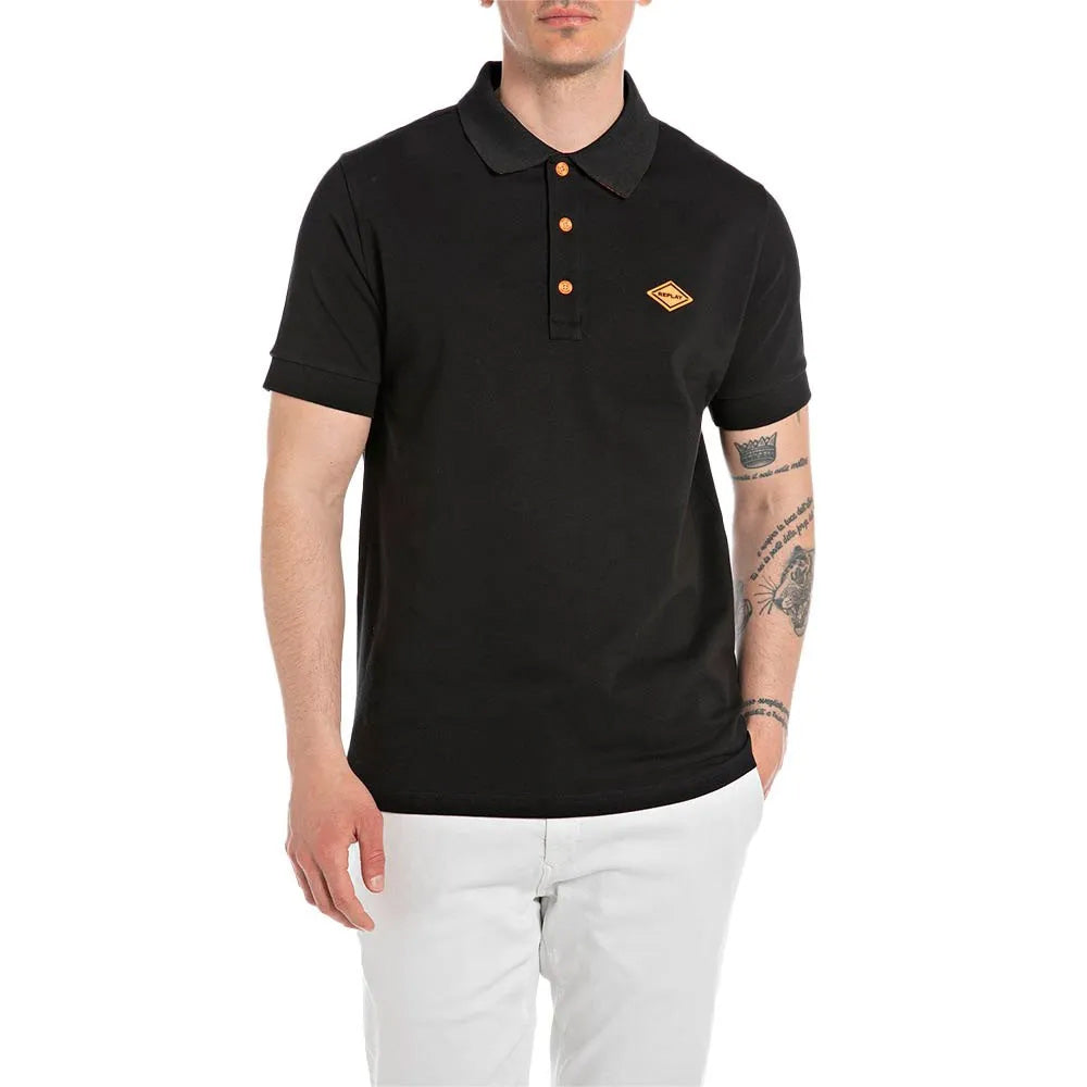 Stretch Piquet Polo - Black