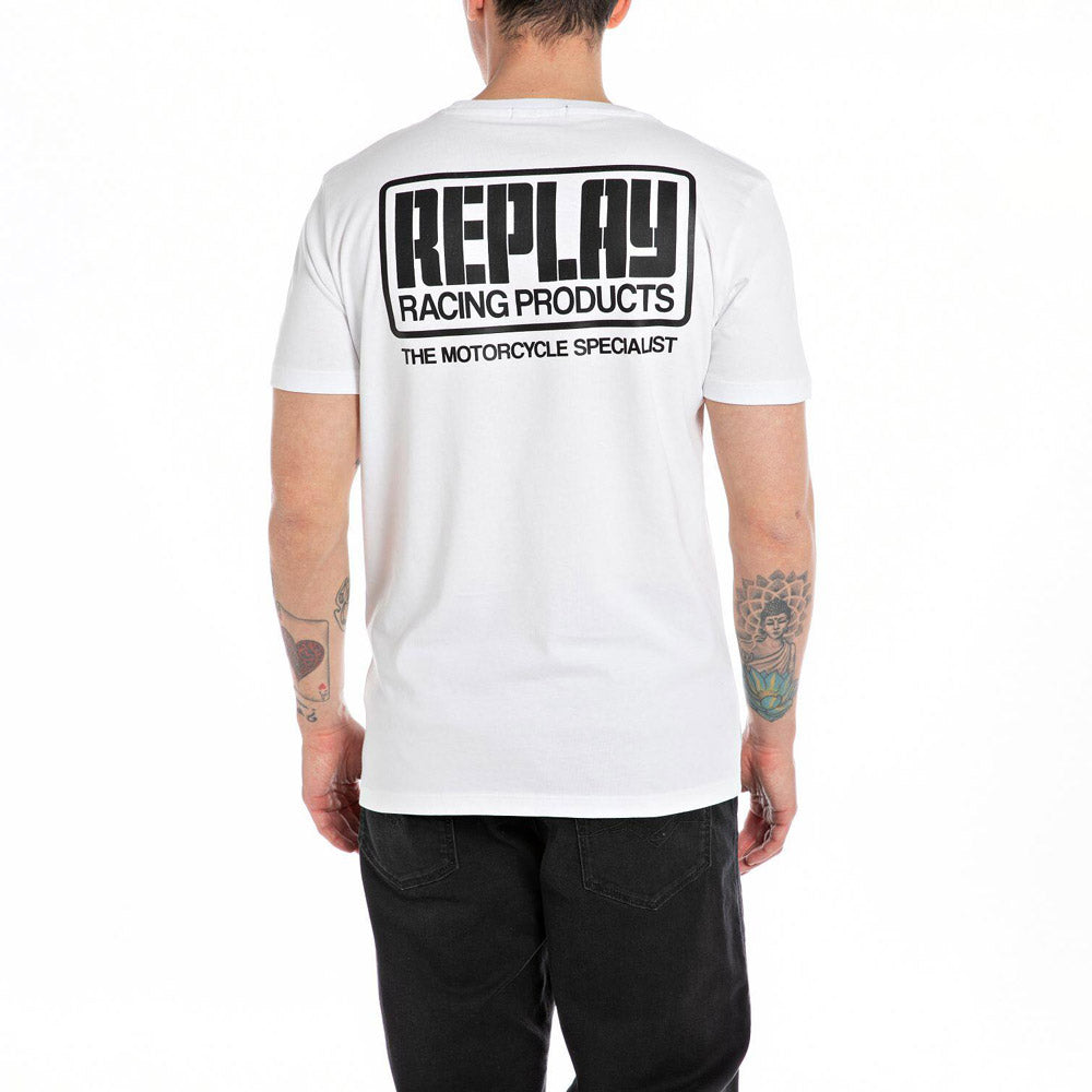 Open End Dry Hand Jersey T-Shirt - White