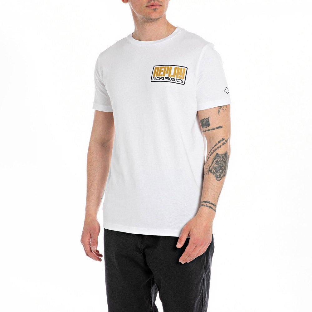 Open End Dry Hand Jersey T-Shirt - White