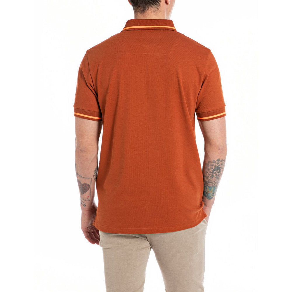 Stretch Piquet Polo - Burnt Orange