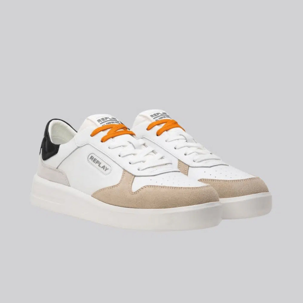 University M Court Mix Sneaker - White