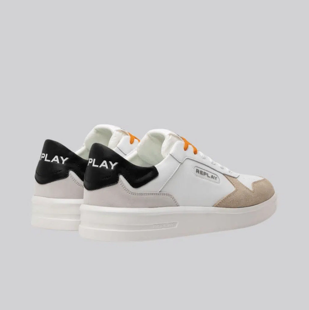 University M Court Mix Sneaker - White