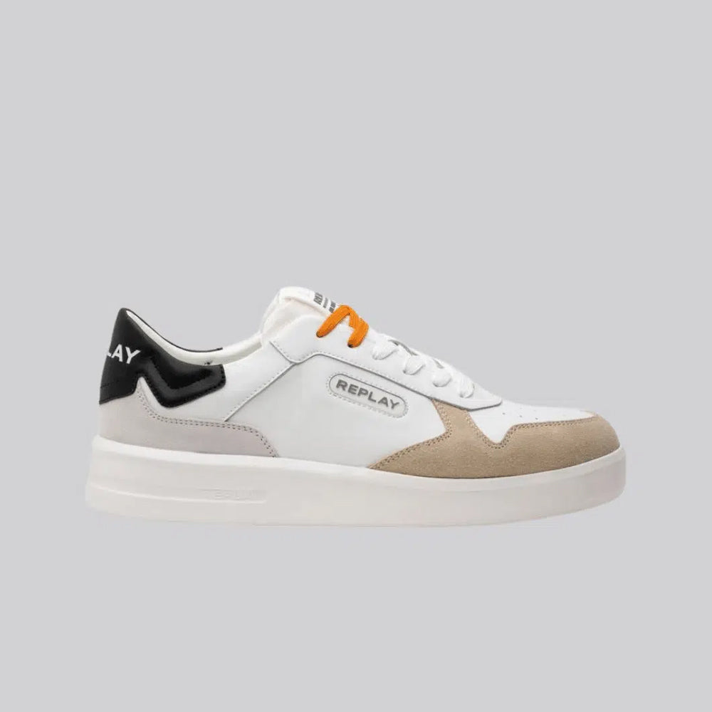 University M Court Mix Sneaker - White