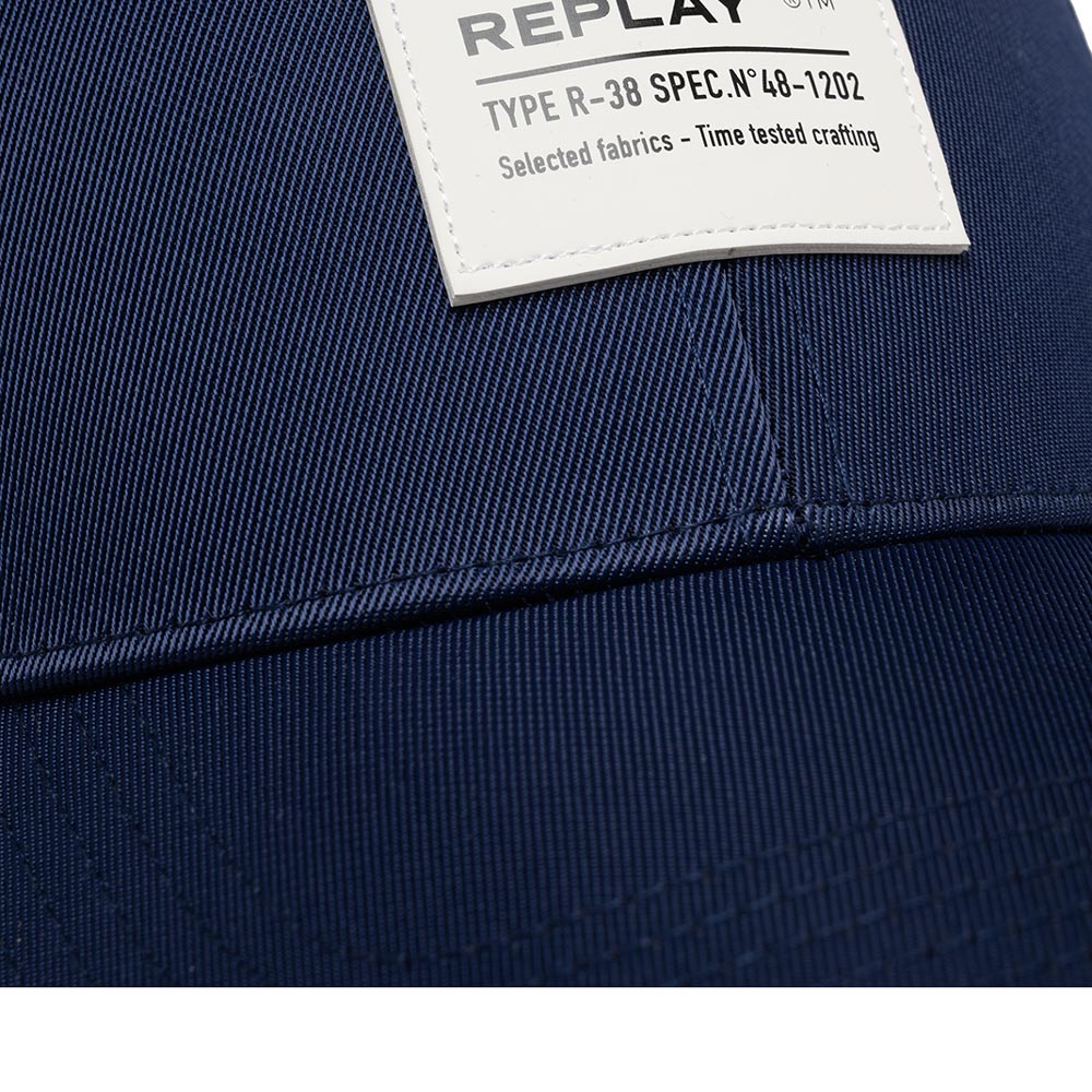 REPLAY Baseball Hat With Cotton Twill - Navy - ThirdBaseUrban