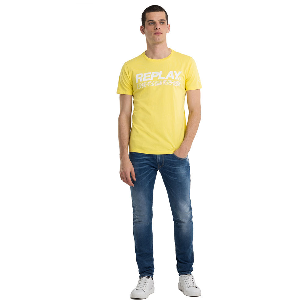 Uniform Denim Logo T-Shirt - Yellow