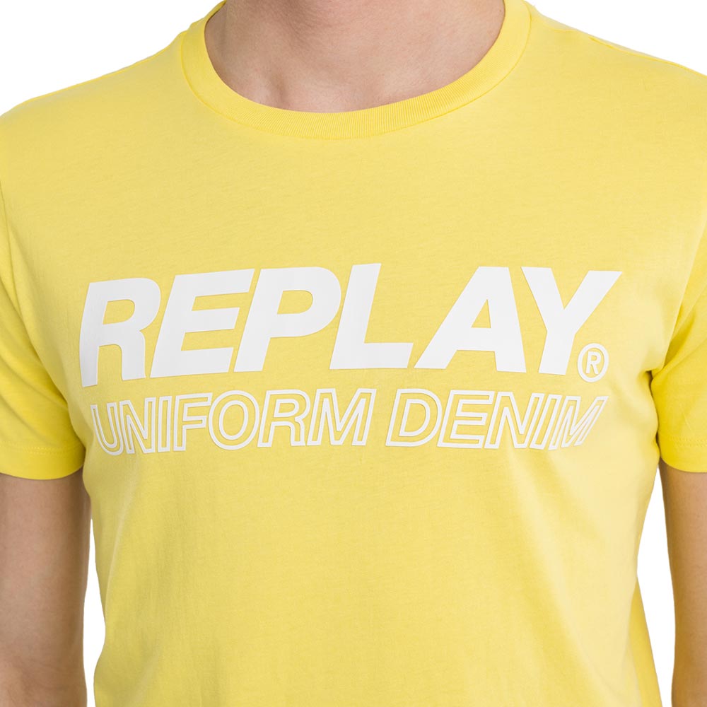 Uniform Denim Logo T-Shirt - Yellow