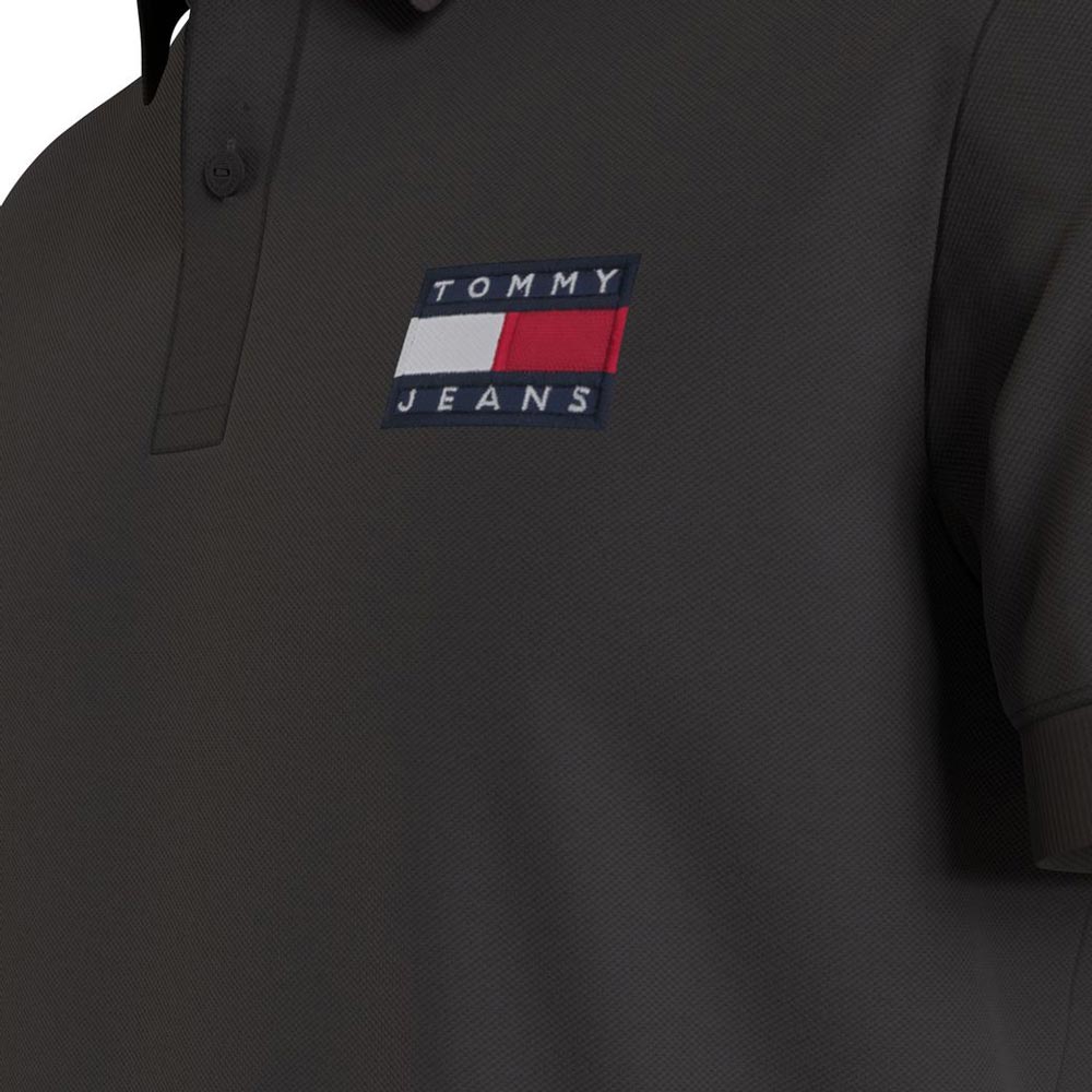 Badge Lightweight Polo Shirt - Black