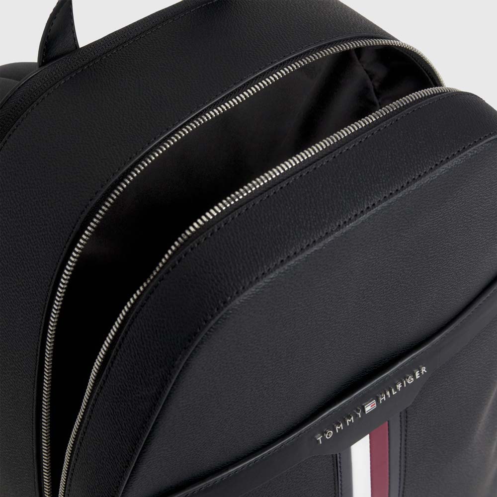 Coated Canvas Backpack - Black