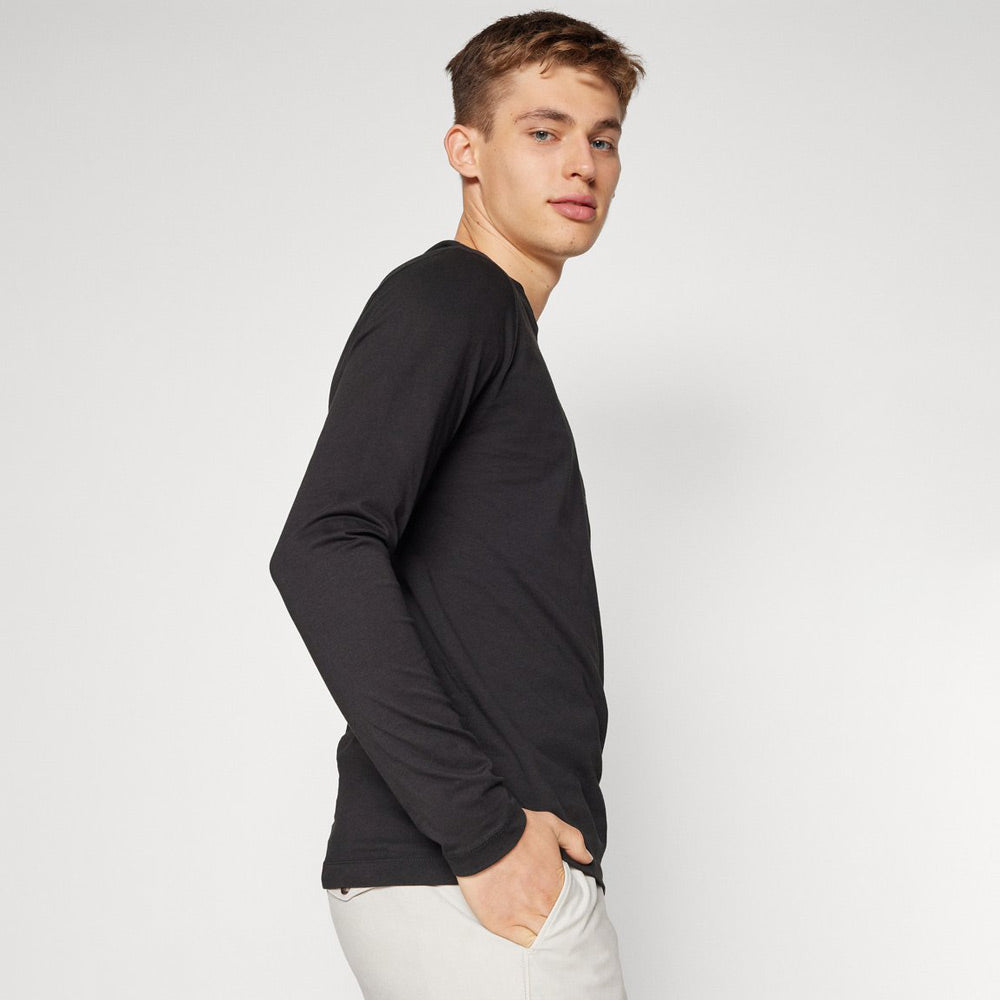 Arch Varsity Long Sleeve Top - Black