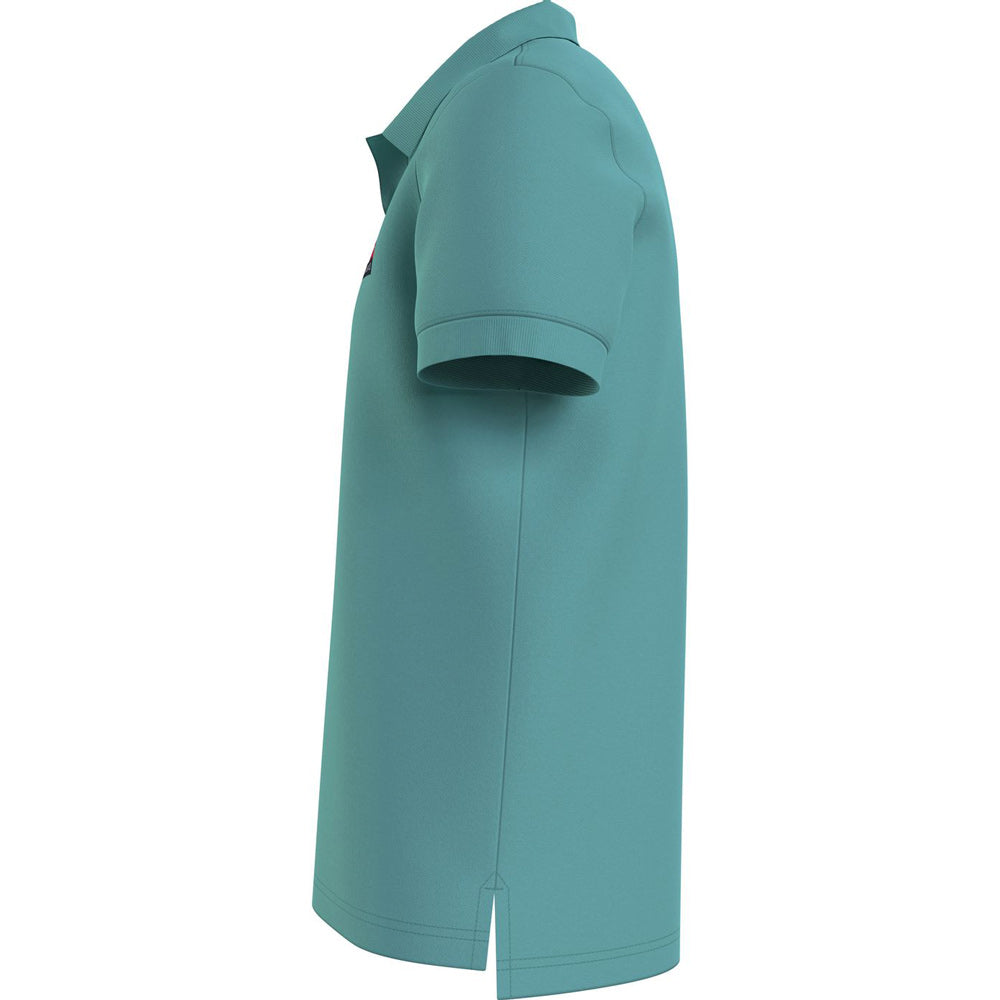 Badge Lightweight Polo Shirt - Turquoise