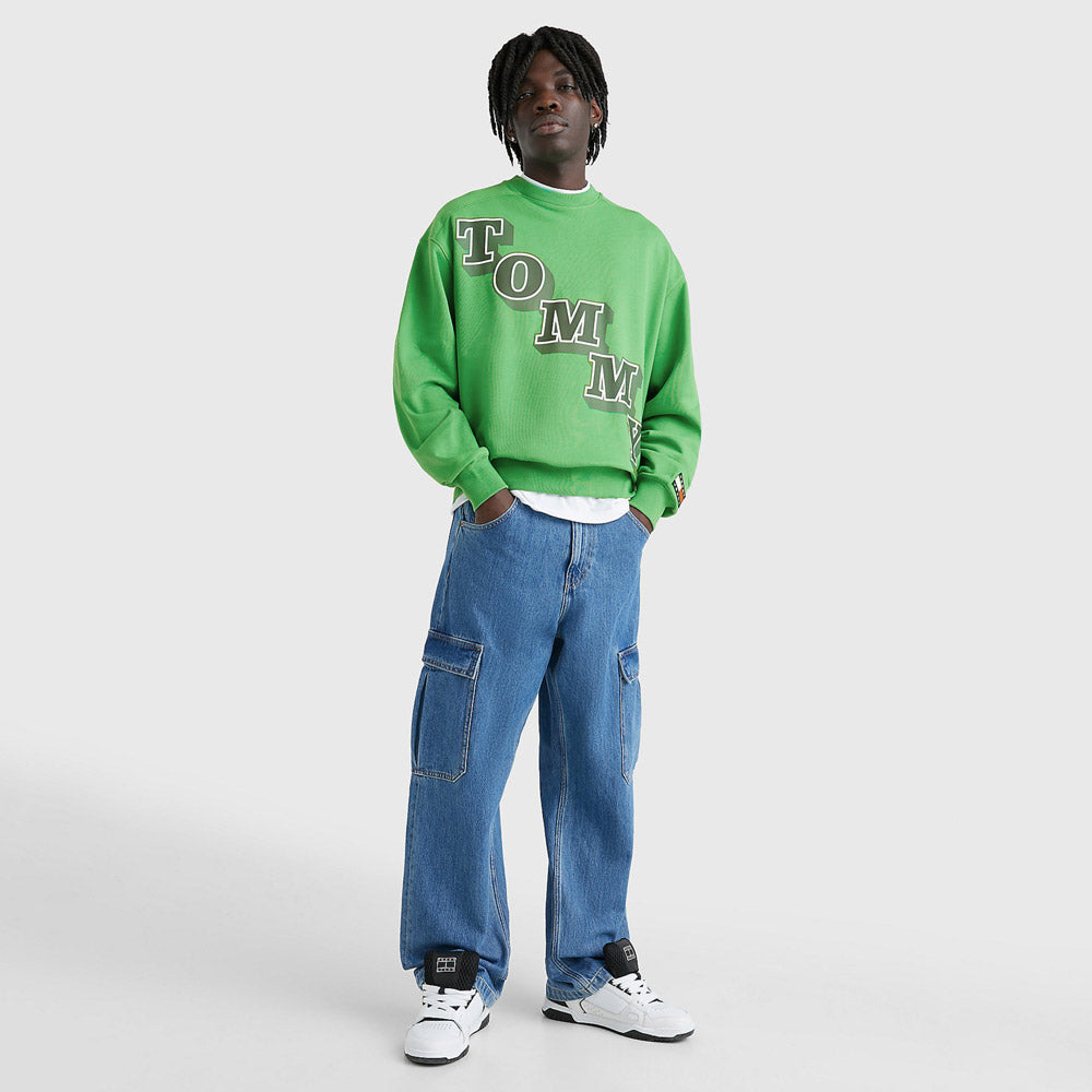 Boxy College Pop Sweatshirt - Green