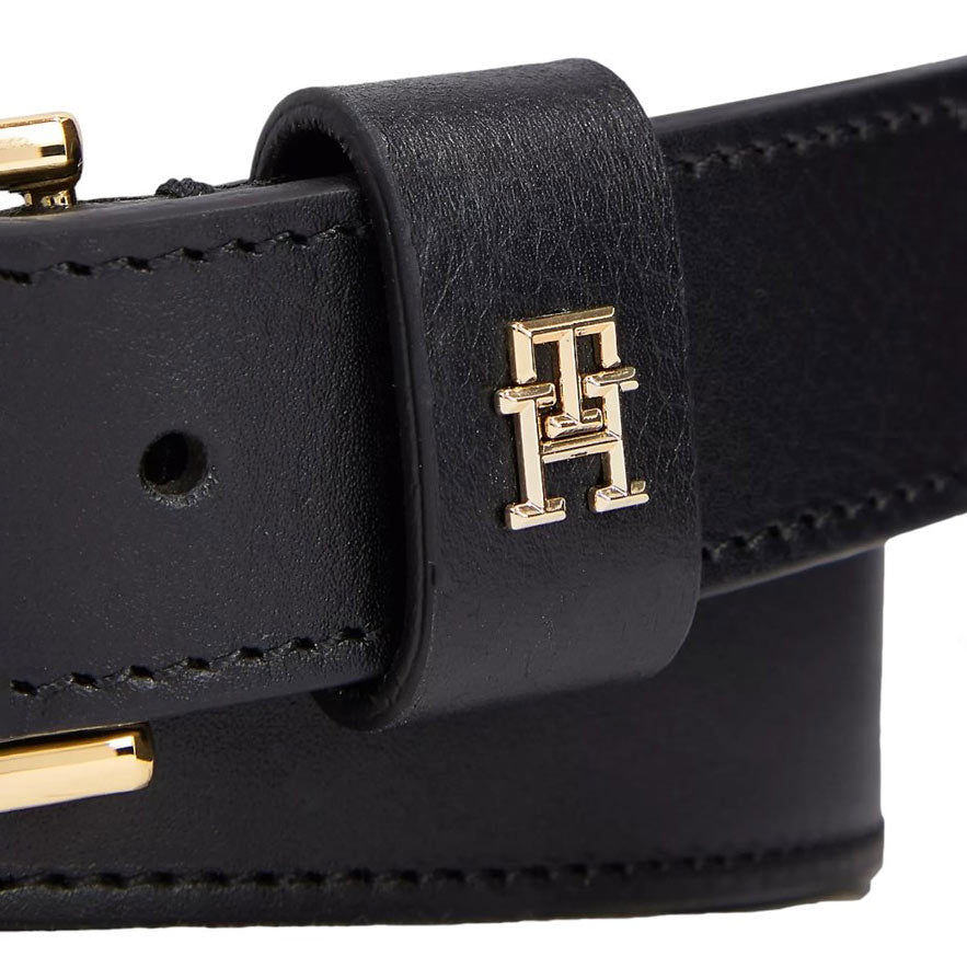 Casual Leather Square Buckle Belt 30mm - Black