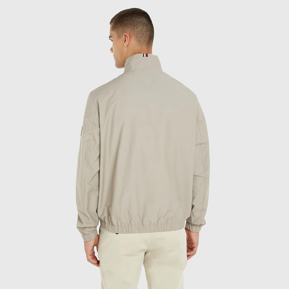 Stand Collar Blouson Jacket - Taupe