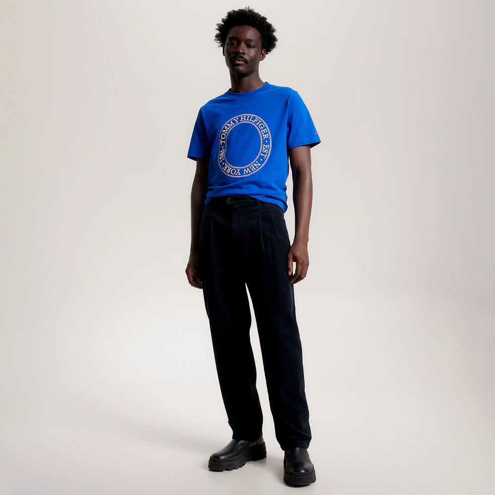 Embroidery Roundel T- Shirt - blue