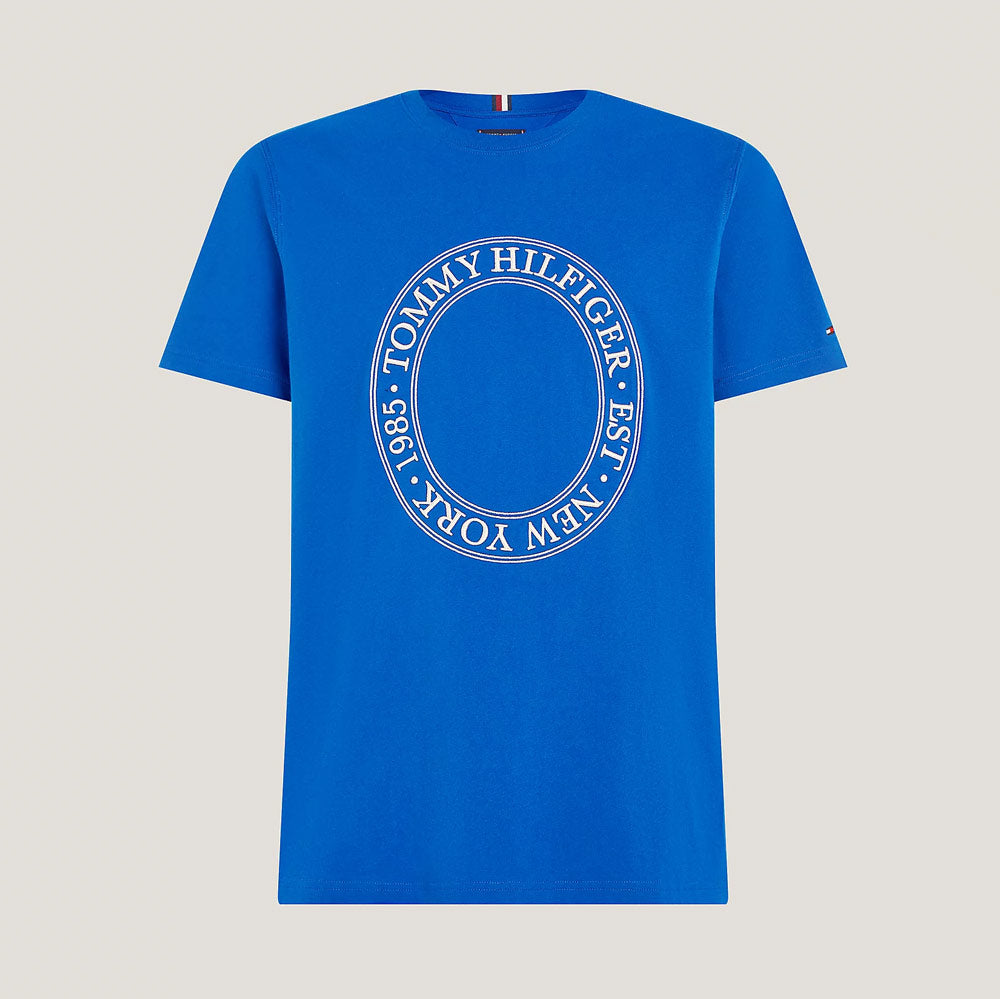 Embroidery Roundel T- Shirt - blue