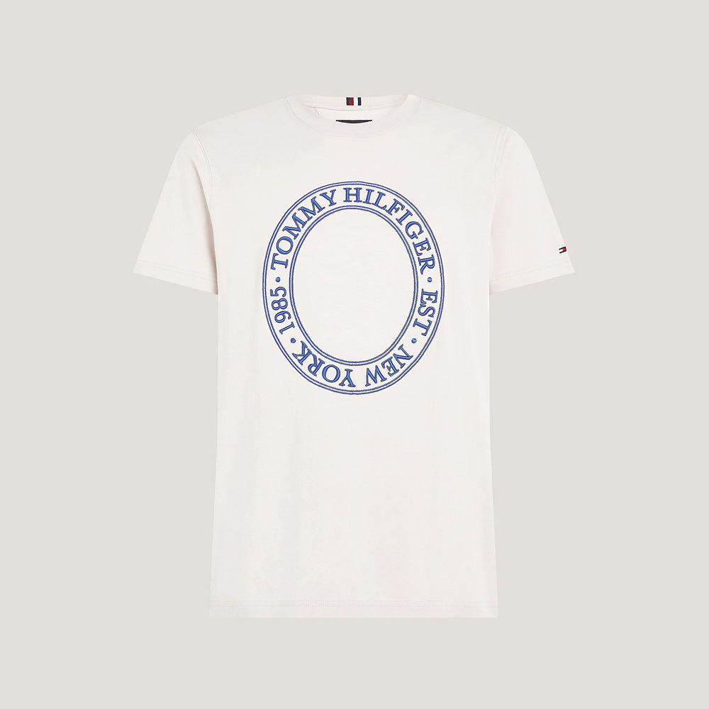 Embroidery Roundel T- Shirt - Cream