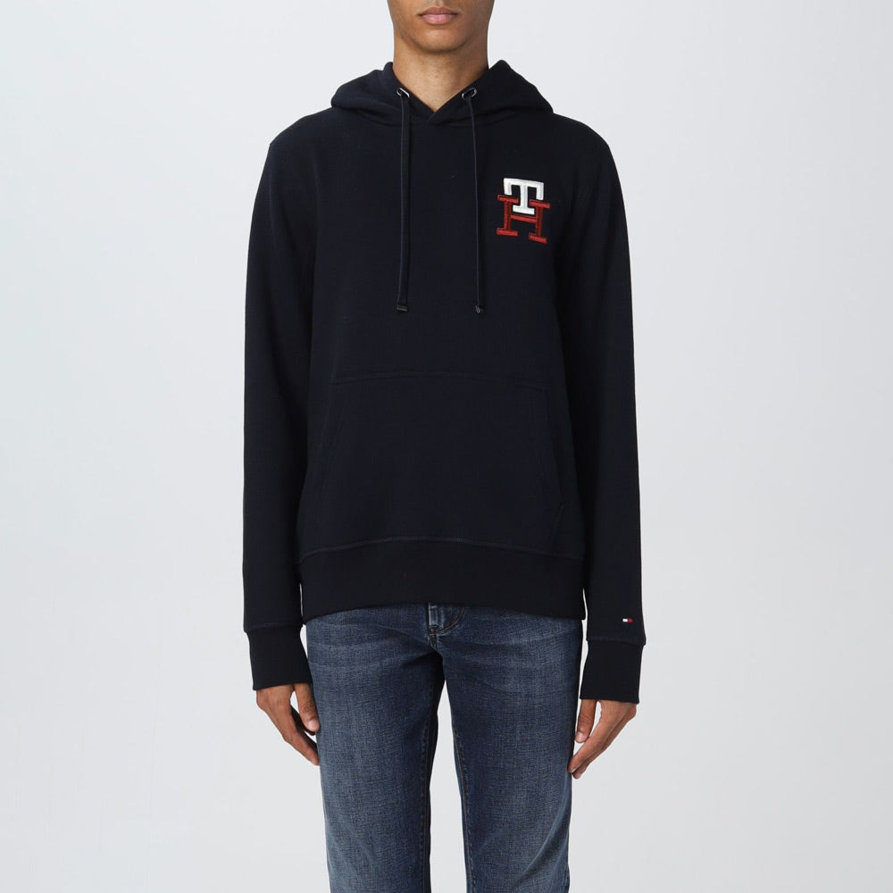 Essential Monogram Hoody - Navy