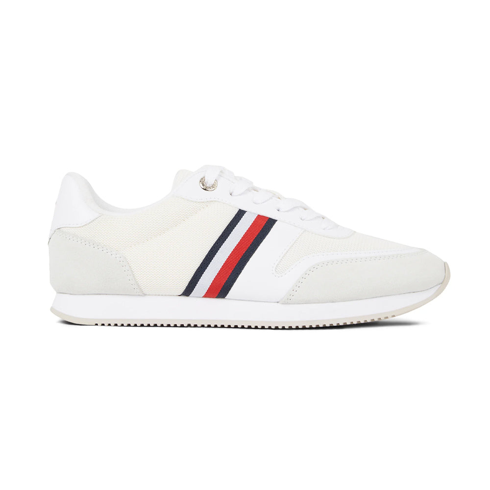 Essential Stripes Runner - White