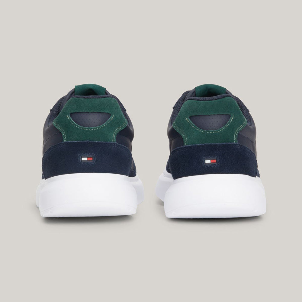 Lightweight Leather Sneaker - Navy