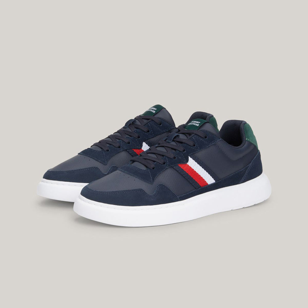 Lightweight Leather Sneaker - Navy