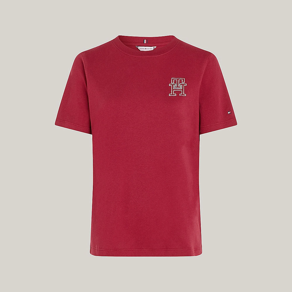 Modern Crew Neck T-Shirt - Burgundy