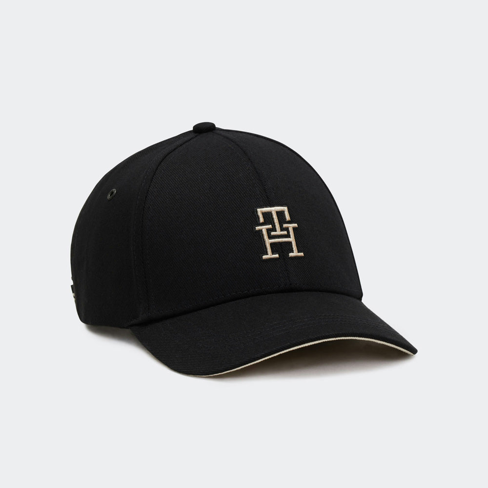 Monogram Embroidery Cap - Black